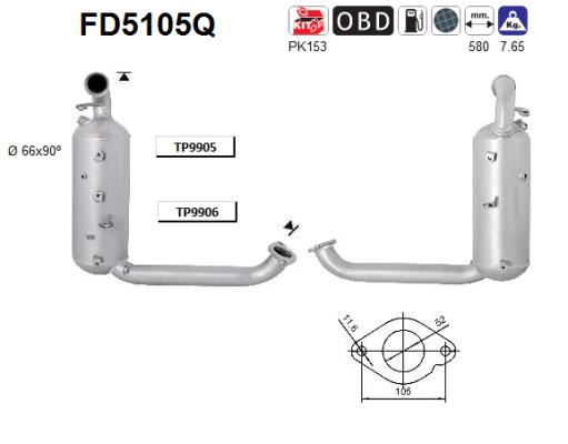 Filtro de particulas AS FD5105Q