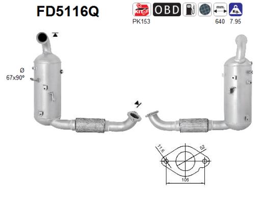 Filtro de particulas AS FD5116Q