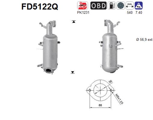 Filtro de particulas AS FD5122Q