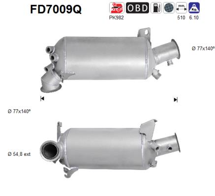 Filtro de particulas AS FD7009Q