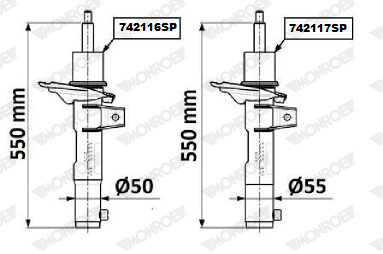 Amortiguador MONROE 742117SP (Vende individualemente)