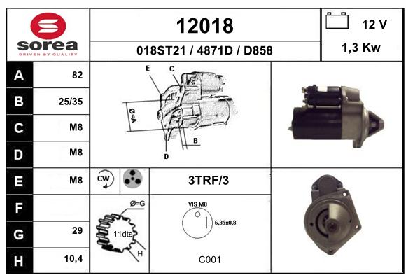 Motor de arranque SEEAC 4871D