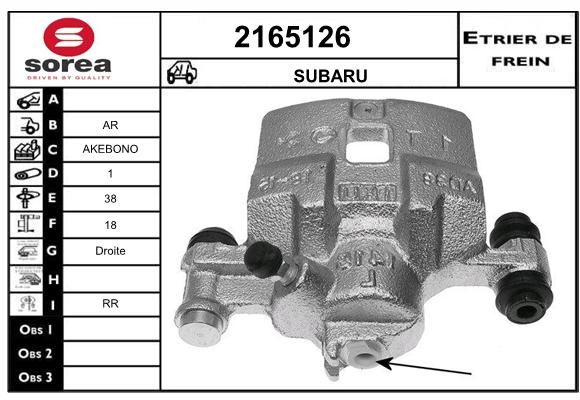 Estribo de freno SEEAC 4165126