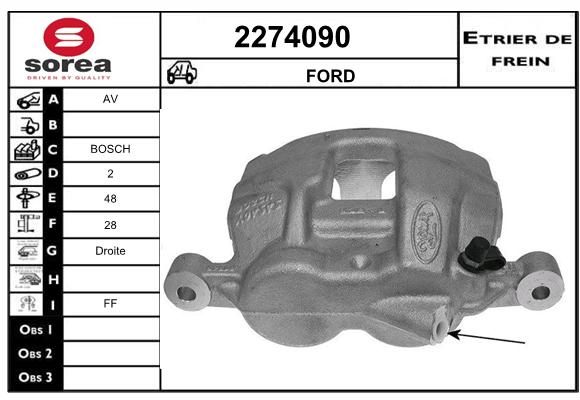 Estribo de freno SEEAC 4274090