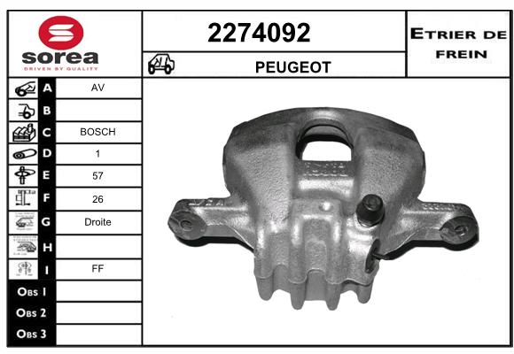 Estribo de freno SEEAC 4274092