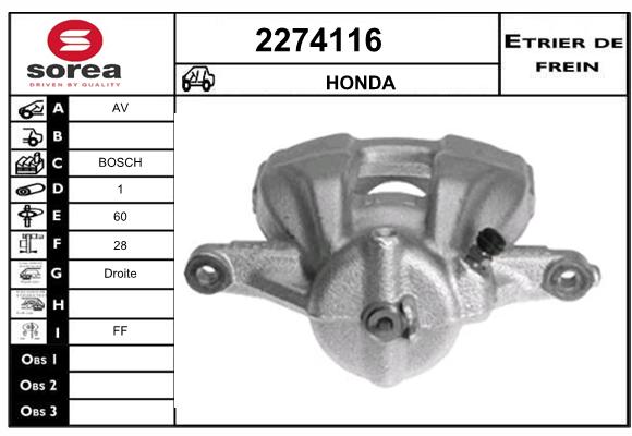 Estribo de freno SEEAC 4274116