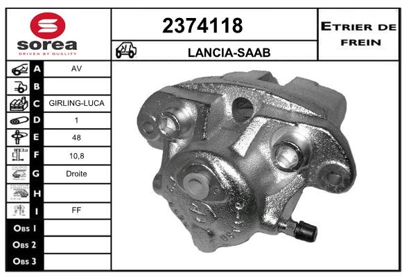 Estribo de freno SEEAC 4374118