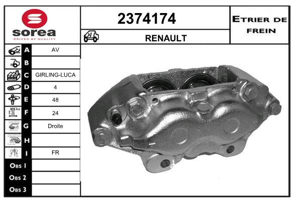 Estribo de freno SEEAC 4374174