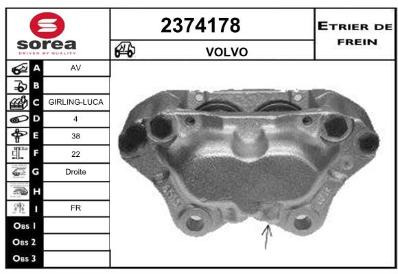 Estribo de freno SEEAC 4374178