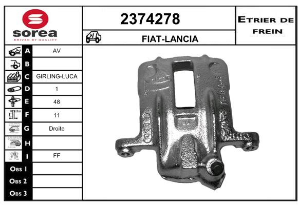 Estribo de freno SEEAC 4374278