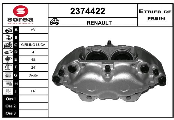 Estribo de freno SEEAC 4374422