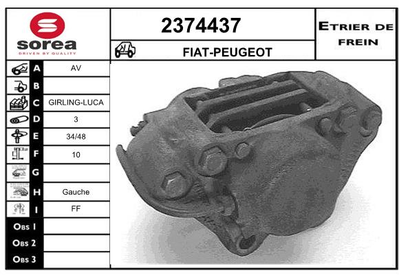 Estribo de freno SEEAC 4374437