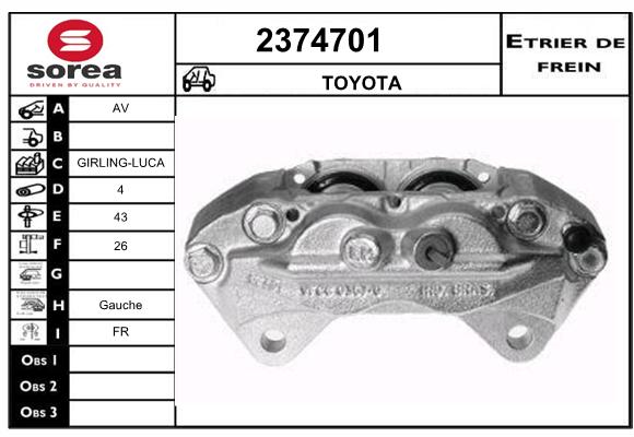 Estribo de freno SEEAC 4374701