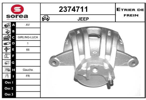 Estribo de freno SEEAC 4374711