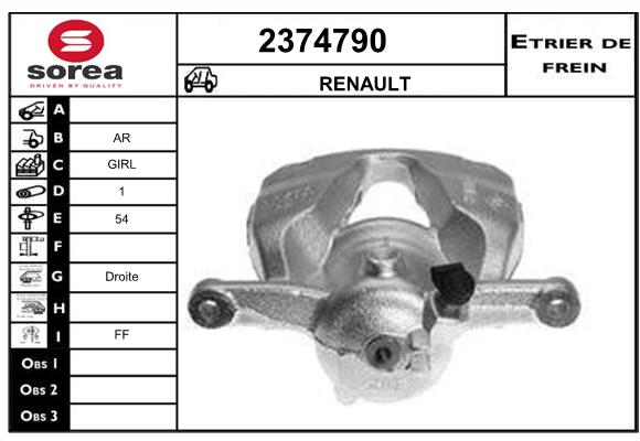 Estribo de freno SEEAC 4374790