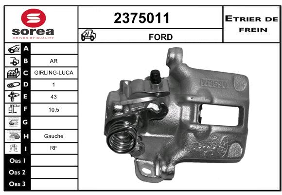 Estribo de freno SEEAC 4375011