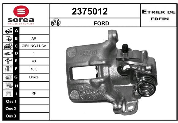 Estribo de freno SEEAC 4375012