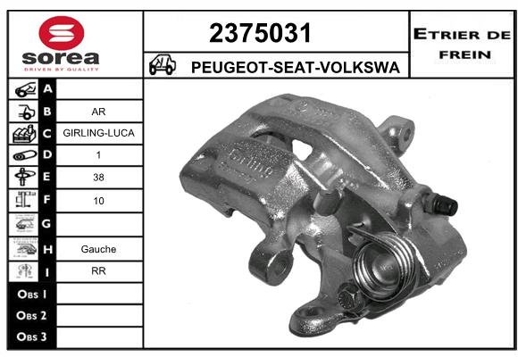 Estribo de freno SEEAC 4375031