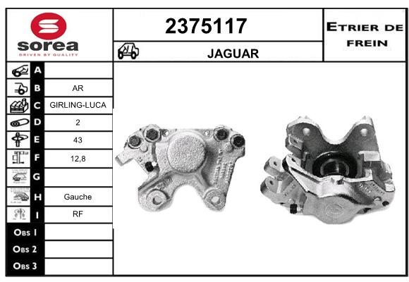 Estribo de freno SEEAC 4375117