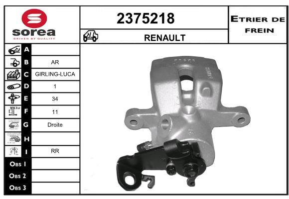 Estribo de freno SEEAC 4375218