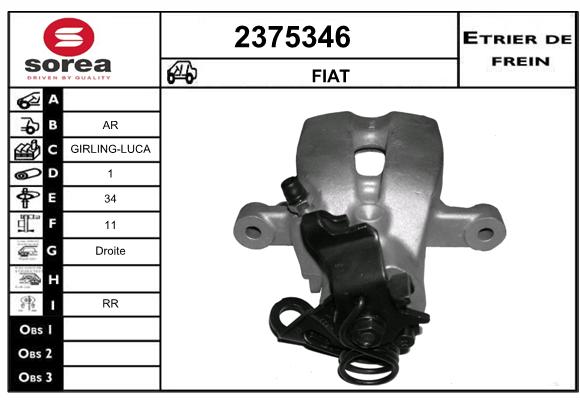 Estribo de freno SEEAC 4375346