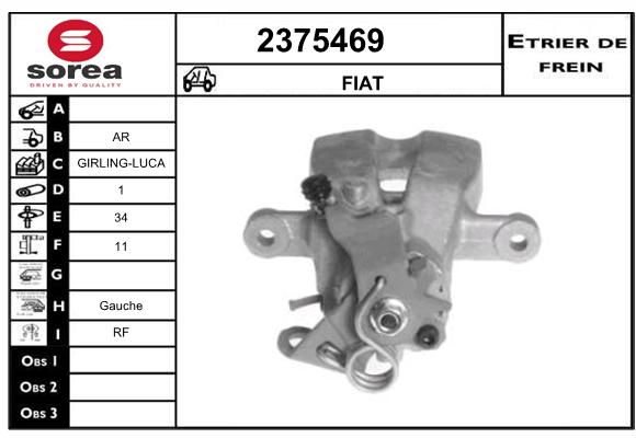 Estribo de freno SEEAC 4375469