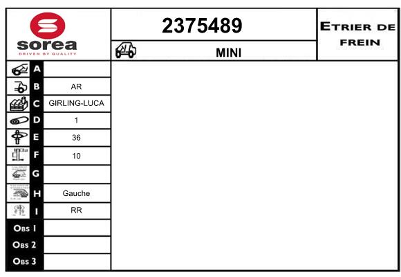 Estribo de freno SEEAC 4375489