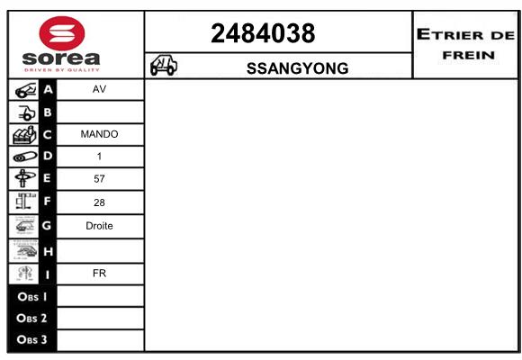 Estribo de freno SEEAC 4484038