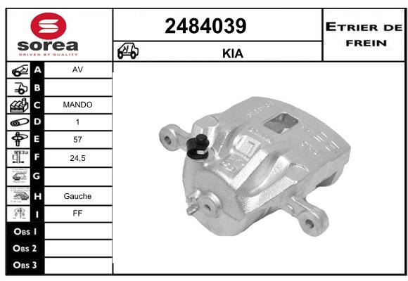 Estribo de freno SEEAC 4484039