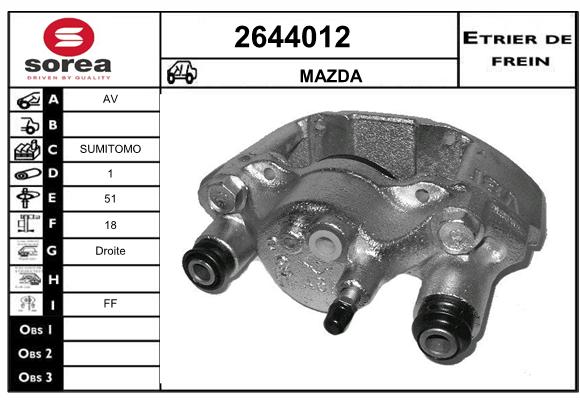 Estribo de freno SEEAC 4644012