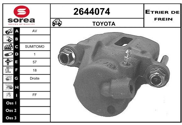 Estribo de freno SEEAC 4644074