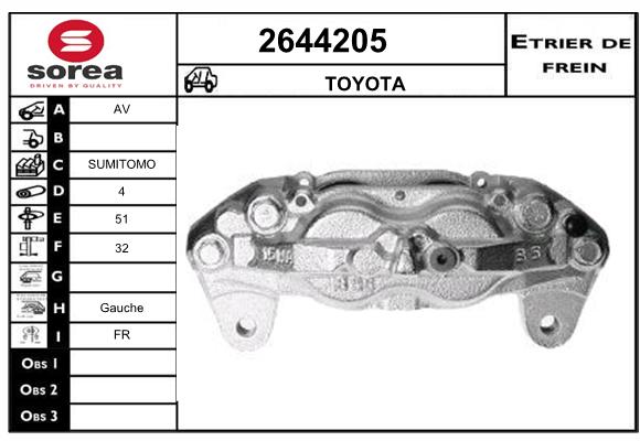 Estribo de freno SEEAC 4644205