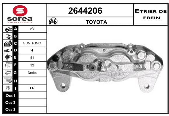 Estribo de freno SEEAC 4644206