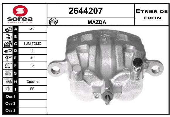 Estribo de freno SEEAC 4644207