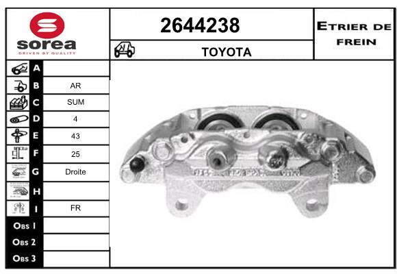 Estribo de freno SEEAC 4644238