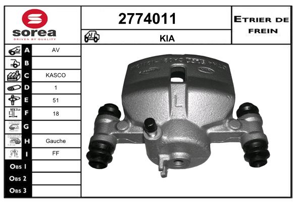 Estribo de freno SEEAC 4774011