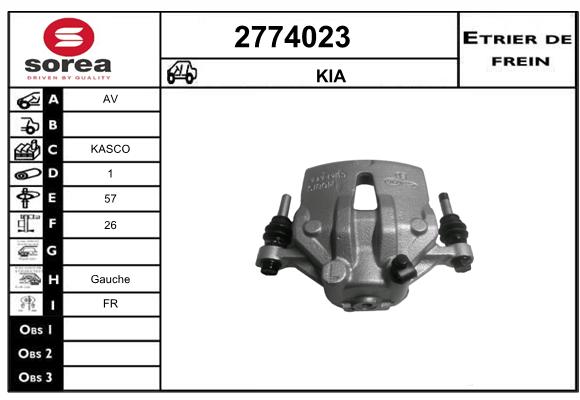 Estribo de freno SEEAC 4774023