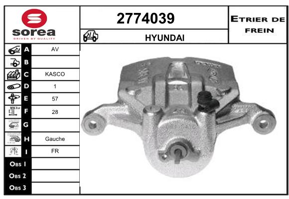 Estribo de freno SEEAC 4774039