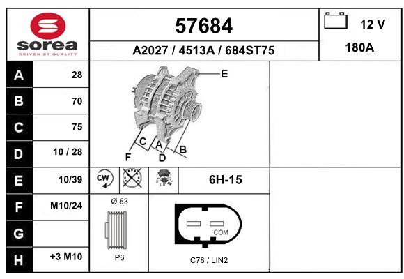 Alternador SEEAC 4513A