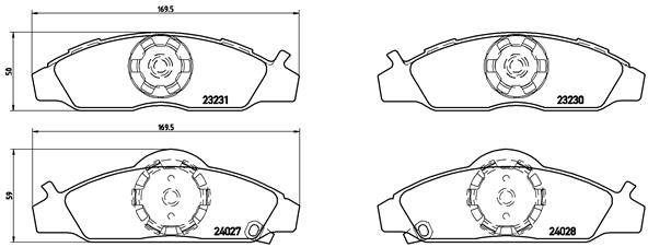 Pastillas de frenos BREMBO P15008