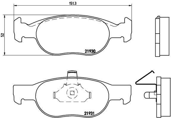 Pastillas de frenos BREMBO P23073