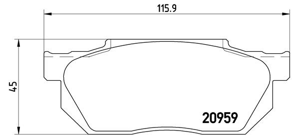 Pastillas de frenos BREMBO P28006