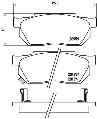 Pastillas de frenos BREMBO P28008