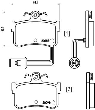 Pastillas de frenos BREMBO P28015