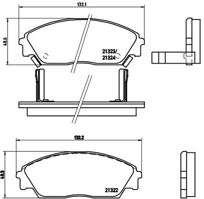 Pastillas de frenos BREMBO P28016