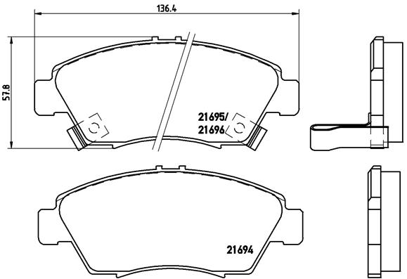 Pastillas de frenos BREMBO P28023