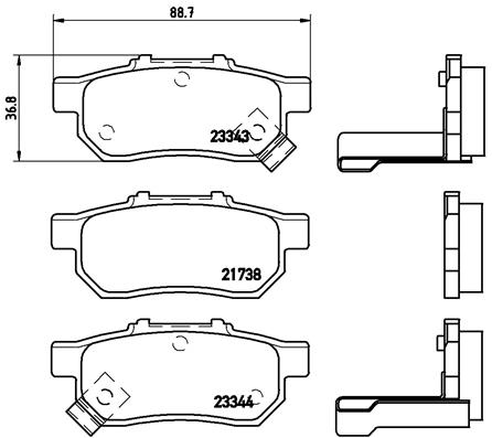 Pastillas de frenos BREMBO P28025