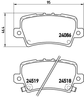 Pastillas de frenos BREMBO P28038