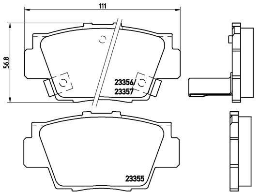 Pastillas de frenos BREMBO P28040