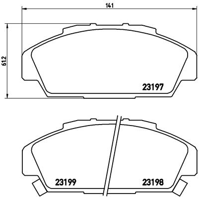 Pastillas de frenos BREMBO P28041